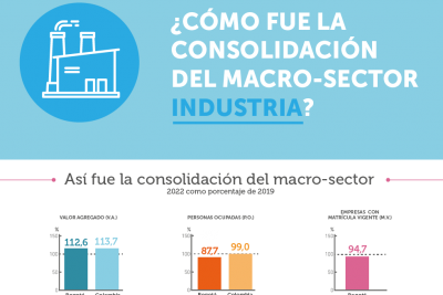 Infografía ¿Cómo fue la consolidación de macro-sector industria? 2022