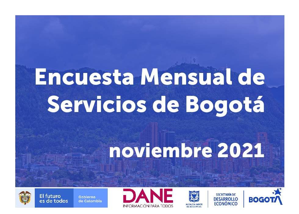 Encuesta mensual de servicios de Bogotá noviembre 2021