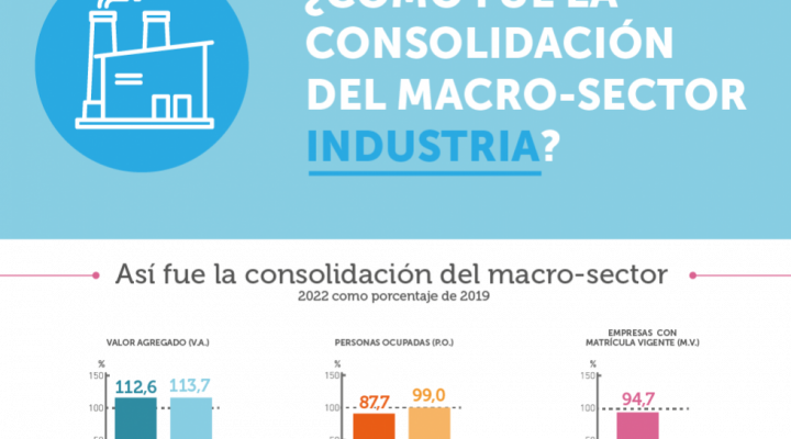 Infografía ¿Cómo fue la consolidación de macro-sector industria? 2022