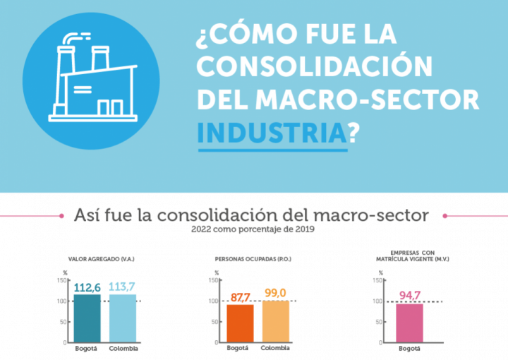 Infografía ¿Cómo fue la consolidación de macro-sector industria? 2022