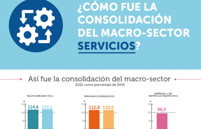 Infografía ¿Cómo fue la consolidación de macro-sector servicios? 2022