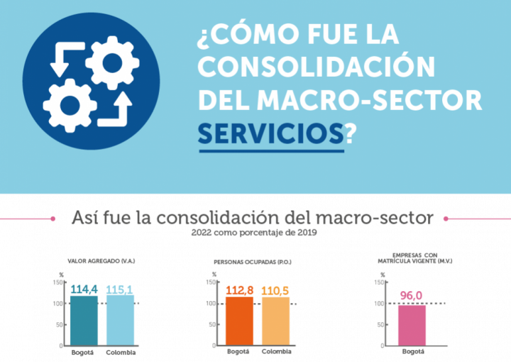Infografía ¿Cómo fue la consolidación de macro-sector servicios? 2022