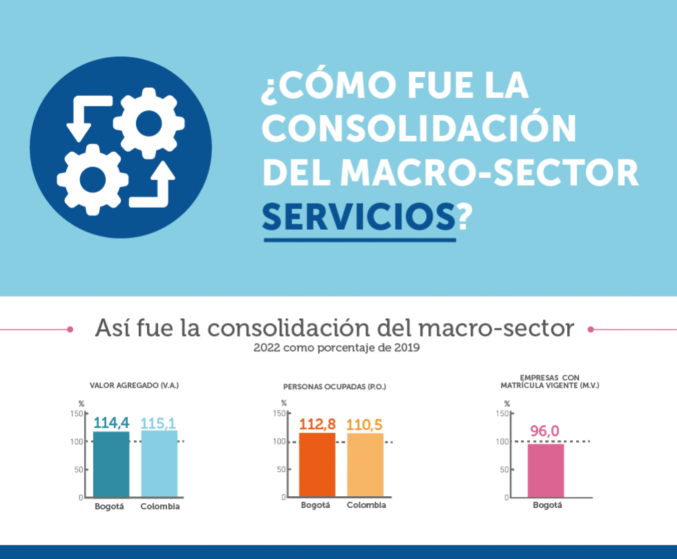 Infografía ¿Cómo fue la consolidación de macro-sector servicios? 2022