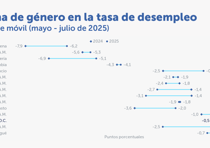 Gráfica Brecha de genero desempleo 2023 2024